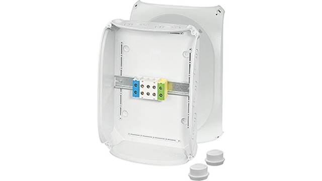 HENSEL KF Series Grey Polycarbonate Junction Box, IP69, IP67, IP66, 5 Terminals, 122 mm, 355 mm 255 mm | KF 5050 A