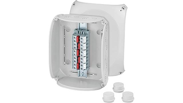 HENSEL DK Series Grey Polycarbonate Junction Box, IP66, IP55, 5 Terminals, 112 mm, 255 mm 205 mm | DK 2516 A