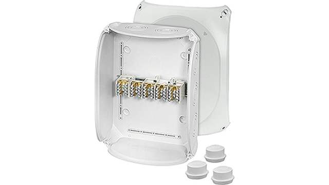 HENSEL DK Series Grey Polycarbonate Junction Box, IP66, IP55, 5 Terminals, 122 mm, 295 mm 225 mm | DK 3525 S