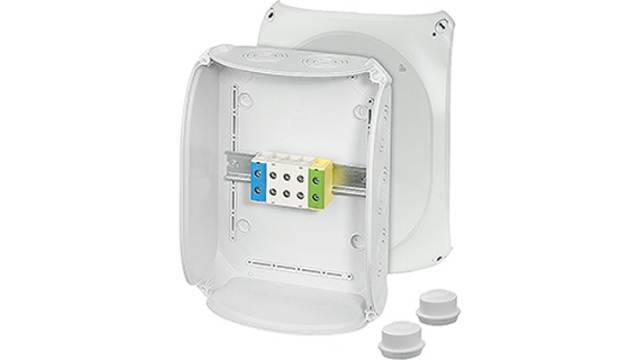 HENSEL KF Series Grey Polycarbonate Junction Box, IP69, IP67, IP66, 5 Terminals, 122 mm, 295 mm 225 mm | KF 3550 A