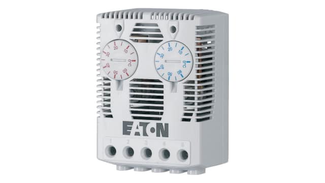 Eaton xE?ect E-FAN 1 NO/1 NC Thermostat, 10 A, 120/240 V, 60 °C, 0 °C | 167266 TH-TWIN