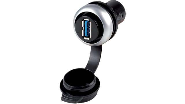 Eaton Straight, Bulkhead Mount Female Type USB Type A IP65 USB Connector USB 3.0 | 147539 M22-USB