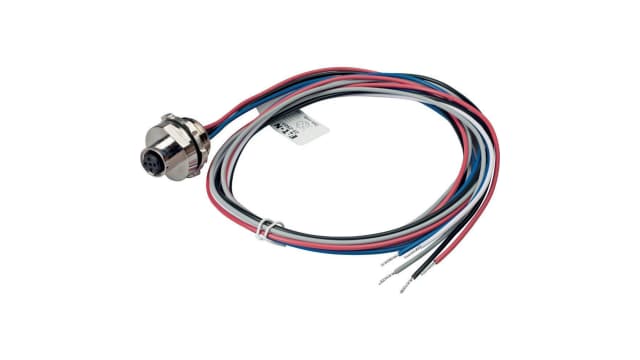 Eaton SWD4-PRF5-1-S White, Grey, Black, Blue, Red Plug Socket, M12 | 174758 SWD4-PRF5-1-S