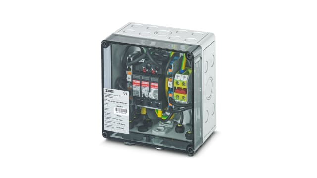 Phoenix Contact SOL-SC Series Transparent, Grey Polycarbonate Junction Box, IP65, 111 mm, 180 mm 180 mm | 2404765