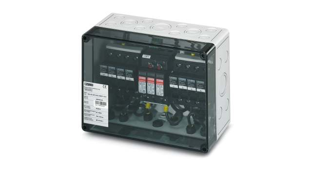 Phoenix Contact SOL-SC Series Grey, Transparent Polycarbonate Junction Box, IP65, 111 mm, 254 mm 180 mm | 2403335