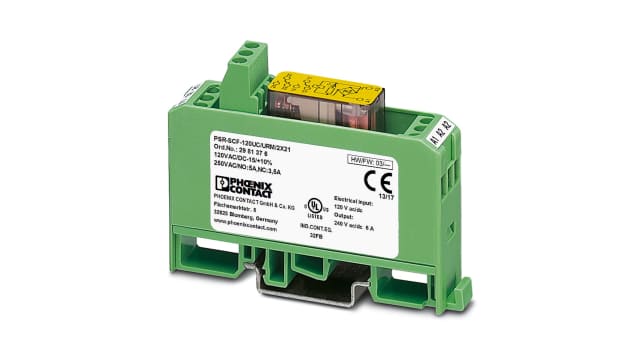 Phoenix Contact Coupling Relay 120V ac/dc, Single Channel 2 Safety Contacts | 2981376
