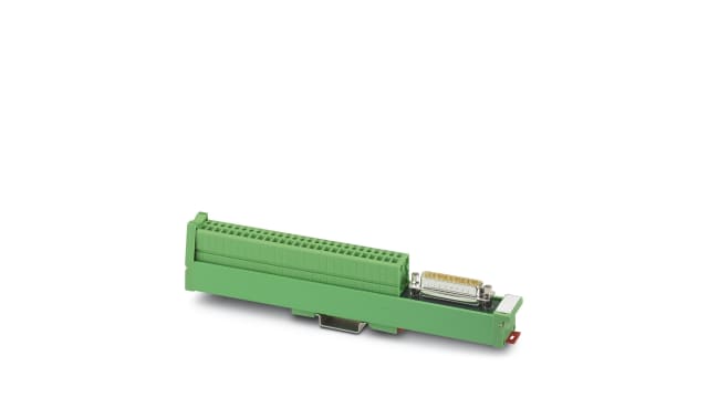Phoenix Contact VARIOFACE SLIM LINE Series 25-Contact Female Interface Module, D-Sub Connector, DIN Rail, 2.5A | 2959612