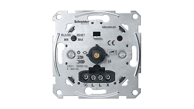 Schneider Electric 1 Gang Rotary Dimmer Switch, 230 V ac, 400 W | MTN5134-0000