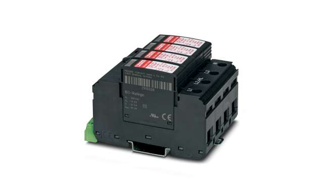 Phoenix Contact 3 Phase Surge Protector, 30 kA, 2500 V, DIN Rail | 2910387