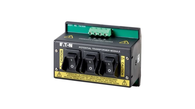 Eaton 690V DIN Rail, Screw External Voltage Module for PXR Circuit Trip for use with IZMX16…-P…, IZMX40…-P | 184142 IZMX-PXR-PTM-1