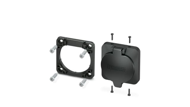 Phoenix Contact Black Fixing Frame for use with Infrastructure Charging Sockets | 1627637
