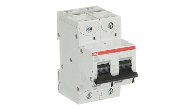 ABB S802S S802S Miniature Circuit Breaker, 2-Pole, 40 A, UC-K, 500 V dc DC, 50 kA Breaking Capacity | 2CCS862001R1557