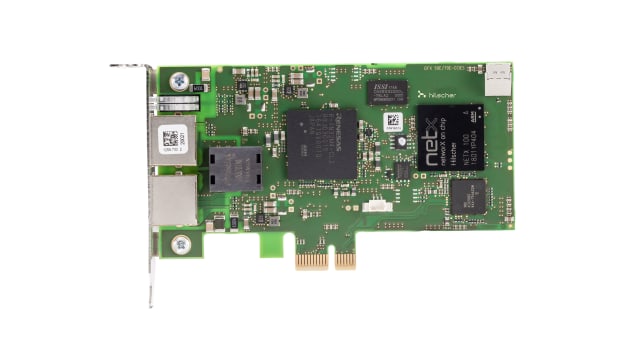 Hilscher 2 Port Low Profile PCI Express RJ45 Network Card, 1000Mbps | CIFX 70E-CCIES