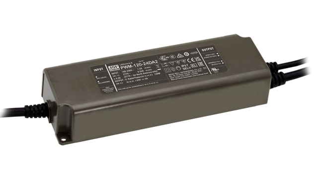 MEAN WELL Constant Voltage PWM Output LED Driver, 24 V Output, 120 W Output, 5 A 3 in 1 | PWM-120-24DA2