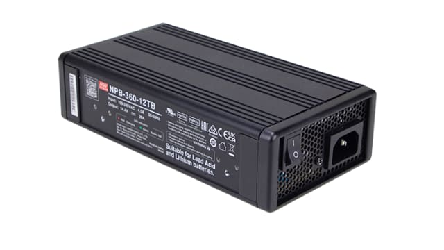 MEAN WELL NPB-360-12TB NPB-360 Battery Charger For 15.2 V, Li-ion, Lead Acid 4.5 A with 4-Pin plug Wide Output Range | NPB-360-12TB