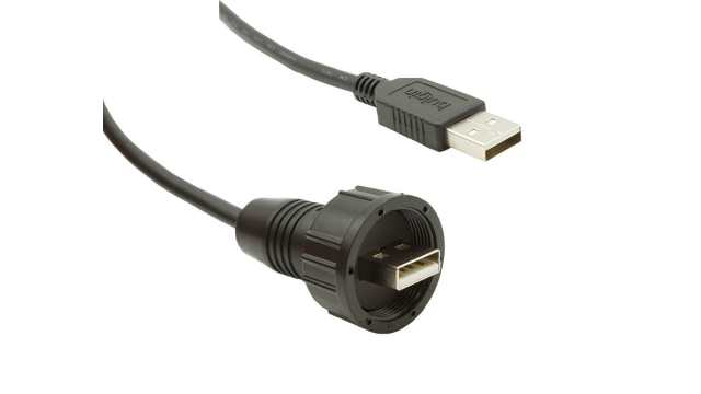 Bulgin USB 2.0, Male USB A to Male USB A, 0.5m | PXP0020/A/0M50/A