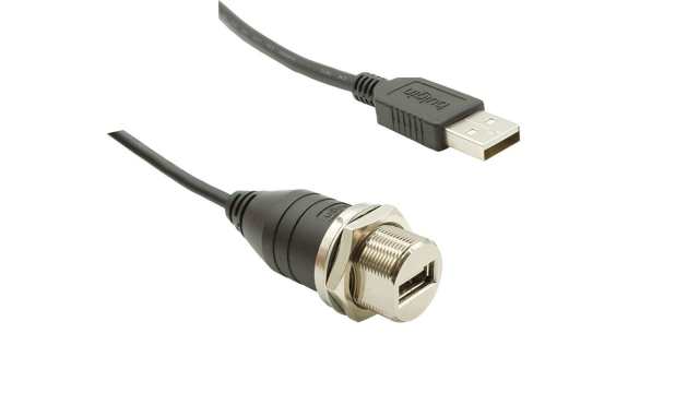 Bulgin USB 2.0, Female USB A to Male USB A, 2m | PXM0023/A/2M00/A