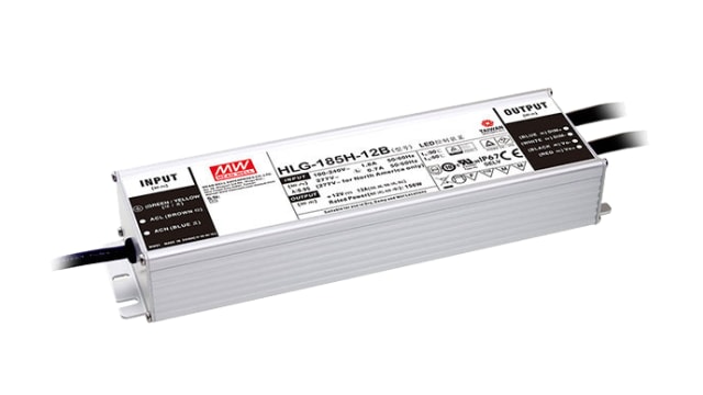 MEAN WELL Constant Voltage+Constant Current LED Driver, 48 V Output, 185 W Output 3 in 1 | HLG-185H-48B