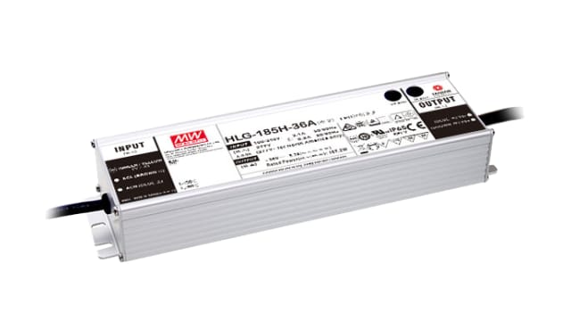 MEAN WELL Constant Voltage+Constant Current LED Driver, 42 V Output, 185 W Output 3 in 1 | HLG-185H-42A