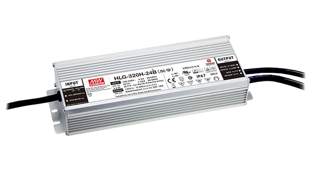 MEAN WELL Constant Voltage+Constant Current LED Driver, 24 V Output, 320 W Output, 13.34 A 3 in 1 | HLG-320H-24AB