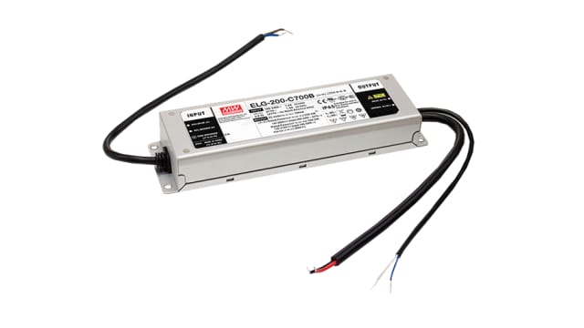 MEAN WELL Constant Current LED Driver, 286 V Output, 200 W Output 3 in 1 | ELG-200-C700B