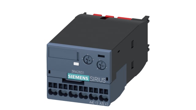 Siemens 3RA28 Series Clip-On Timer Relay, 24 → 90V ac/dc, 0.05 → 100s, 1-Function | 3RA2831-2DG10