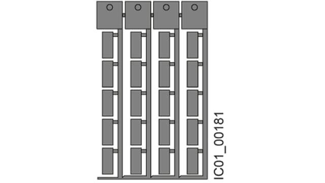 Siemens Grey Adhesive Identification Label Label, Pack of 17 Per Pack | 3RT2900-1SB20