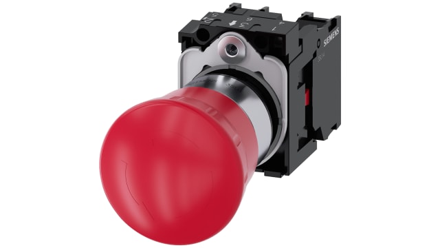 Siemens 3SU1 Series, Latching, Emergency Stop Push Button Head 40 mm Diameter | 3SU1150-1HB20-1PA0