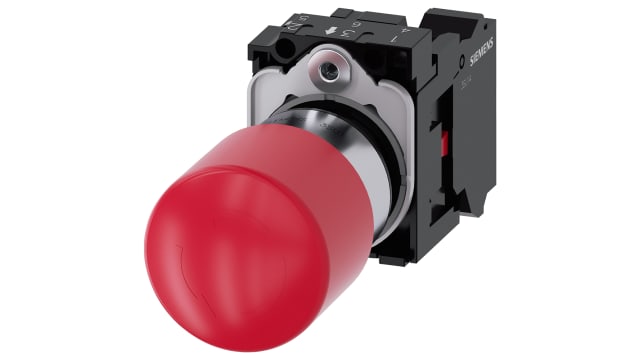 Siemens 3SU1 Series, Latching, Emergency Stop Push Button Head 33.8 mm Diameter | 3SU1150-1GB20-3CW0