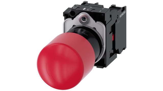Siemens 3SU1 Series, Latching, Emergency Stop Push Button Head 33.8 mm Diameter | 3SU1100-1GB20-1PA0