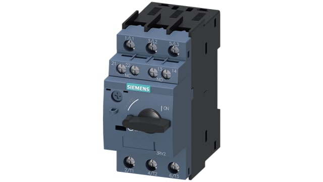 Siemens SIRIUS 3RV2 Electronic Circuit Breaker 22 A 20V, 3 channels, DIN Rail Type A | 3RV2421-4CA15