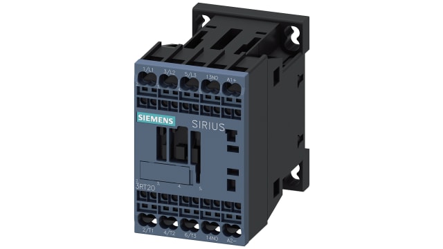 Siemens 3RT2 Contactor, 24 V Coil, 3-Pole, 12 A, 5.5 kW 24 V, 1 NO, 690V | 3RT2017-2UB41