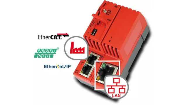 Hilscher netHOST RTE Series LAN Connection Module for Use with PROFIBUS Slaves, Ethernet, Real Time Ethernet, 24 V DC | NHST-T100-EN