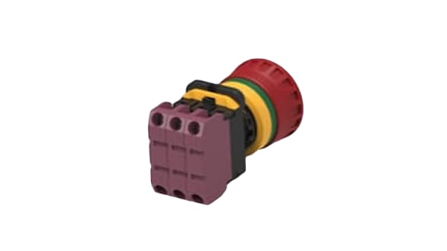 TE Connectivity PBES22 Series Emergency Stop Push Button, Panel Mount, 22.3mm Cutout, 3 NC, IP20, IP65 | PBES22N03R