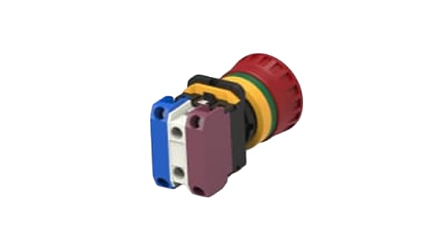 TE Connectivity PBES22 Series Illuminated Emergency Stop Push Button, Panel Mount, 22.3mm Cutout, 2NO, IP20, IP65 | PBES22L200R