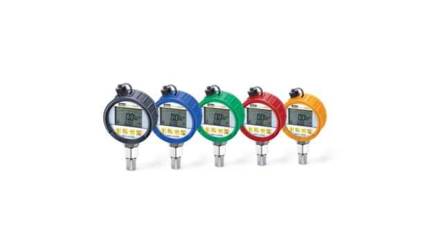 Parker 1/4 in LCD Digital Pressure Gauge 400bar 90mm Outside Diameter | SCJN-400-L1