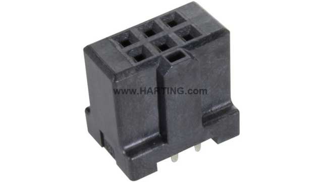 HARTING 09195 Series Straight PCB PCB Header, 6 Contact(s), 2.54 mm Pitch, 2 Row, Shrouded | 09195066824