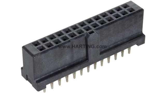 HARTING 09195 Series Straight PCB PCB Header, 26 Contact(s), 2.54 mm Pitch, 2 Row, Shrouded | 09195266829