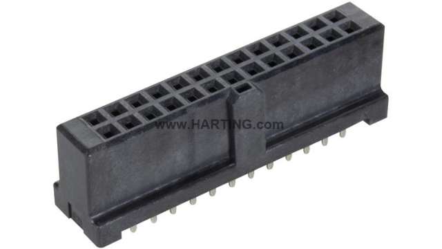 HARTING 09195 Series Straight PCB PCB Header, 26 Contact(s), 2.54 mm Pitch, 2 Row, Shrouded | 09195267824