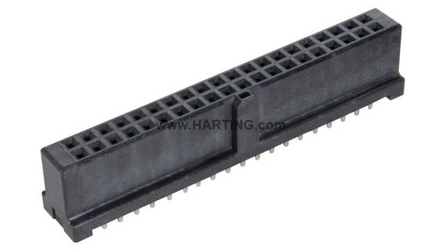 HARTING 09195 Series Straight PCB PCB Header, 40 Contact(s), 2.54 mm Pitch, 2 Row, Shrouded | 09195406824