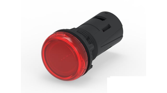 TE Connectivity, 2489541, Screw Mount Red LED Pilot Light, 19.6mm Cutout, IP20, IP65, Dome, 415V ac | 2489541-7