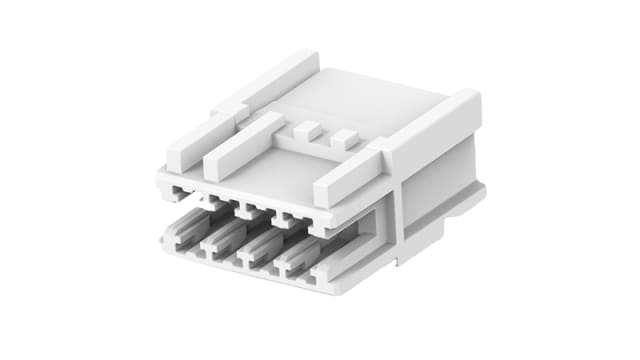 TE Connectivity 2391423-4 Series Straight Edge Connector Female, Board, 4-Contacts, 2.5 mm Pitch, 1 Row, Crimp | 2391423-4