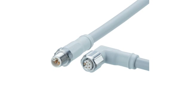 ifm electronic, 10 m 5 Core Power Cable, Grey Modified Polyphenylene Ether 100 °C | EVF633