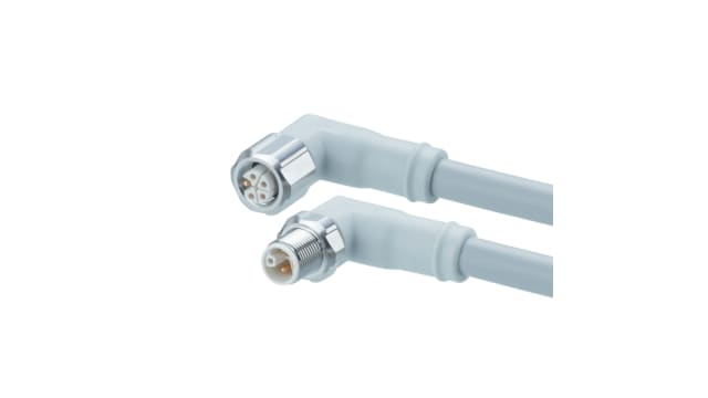 ifm electronic EVF641, 5 m 5 Core Power Cable, Grey Modified Polyphenylene Ether 100 °C | EVF641