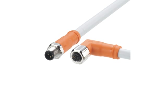 ifm electronic, 10 m 5 Core Power Cable, Grey Polyurethane 90 °C | EVCA37