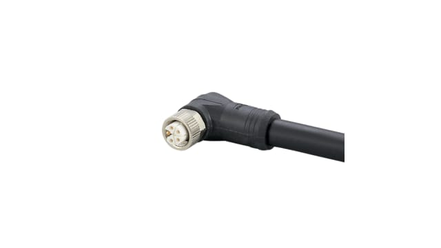 ifm electronic, 10 m 5 Core Power Cable, Black Polyurethane 90 °C | E12648