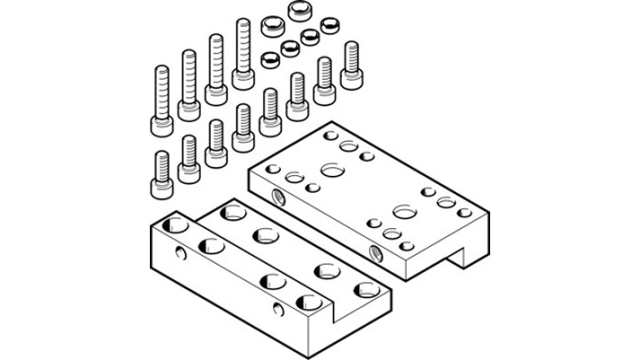 Festo Adapter EHAM-H1-25-L2-80, For Use With Electric Actuators | EHAM-H1-25-L2-80