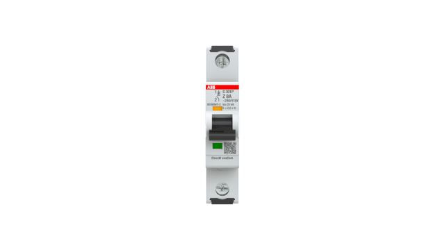 ABB System Pro M Compact S300P Miniature Circuit Breaker, 1-Pole, 8 A, Type Z, 240 V ac AC, 72 V dc DC, 25 kA Breaking | 2CDS381001R0408