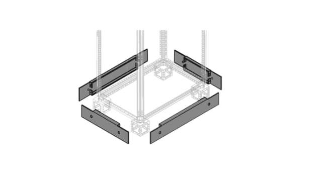 ABB 1STQ Series Pickled Steel Sheet Plinth Panel for Use with Modular Boards - System Pro E Power, 100 x 900mm | 1STQ007060A0000