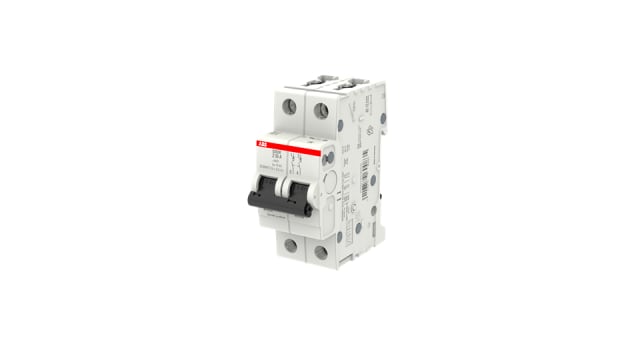 ABB System Pro M Compact S200M Miniature Circuit Breaker, 2-Pole, 50 A, Type Z, 400 V ac AC, 125 V dc DC, 15 kA Breaking | 2CDS272001R0578